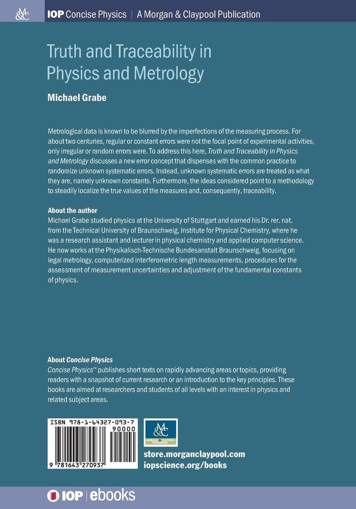 Weitere Ansicht: Truth and Traceability in Physics and Metrology | Michael Grabe