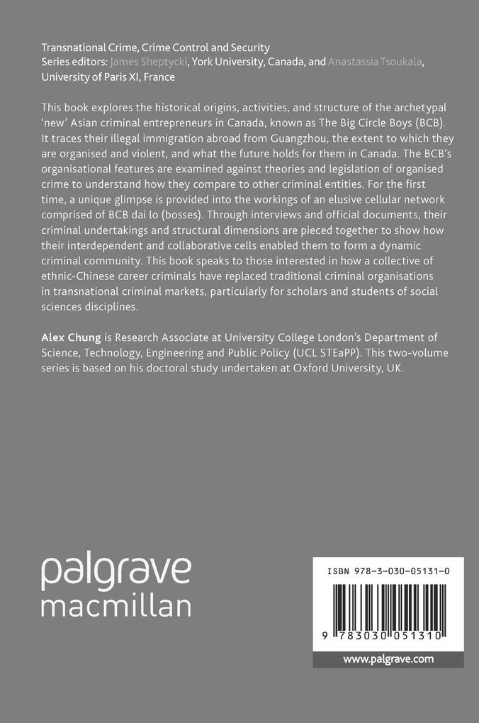 Weitere Ansicht: Chinese Criminal Entrepreneurs in Canada, Volume I | Alex Chung