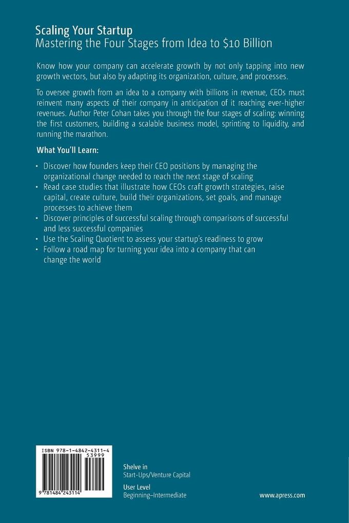 Weitere Ansicht: Scaling Your Startup | Peter S. Cohan