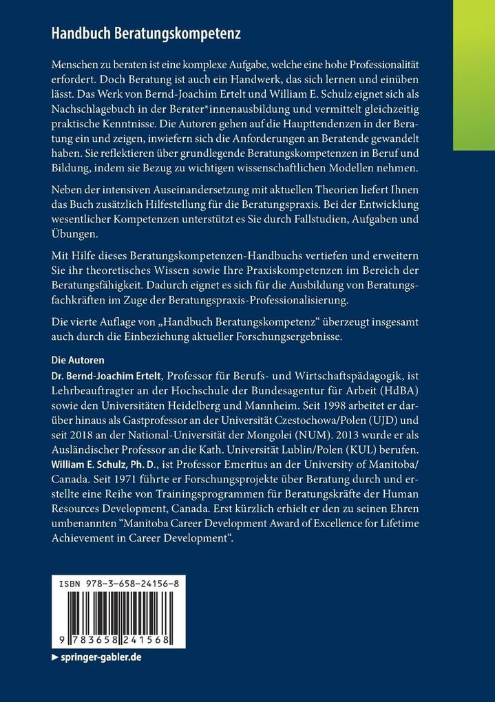 Weitere Ansicht: Handbuch Beratungskompetenz | Bernd-Joachim Ertelt, William E. Schulz