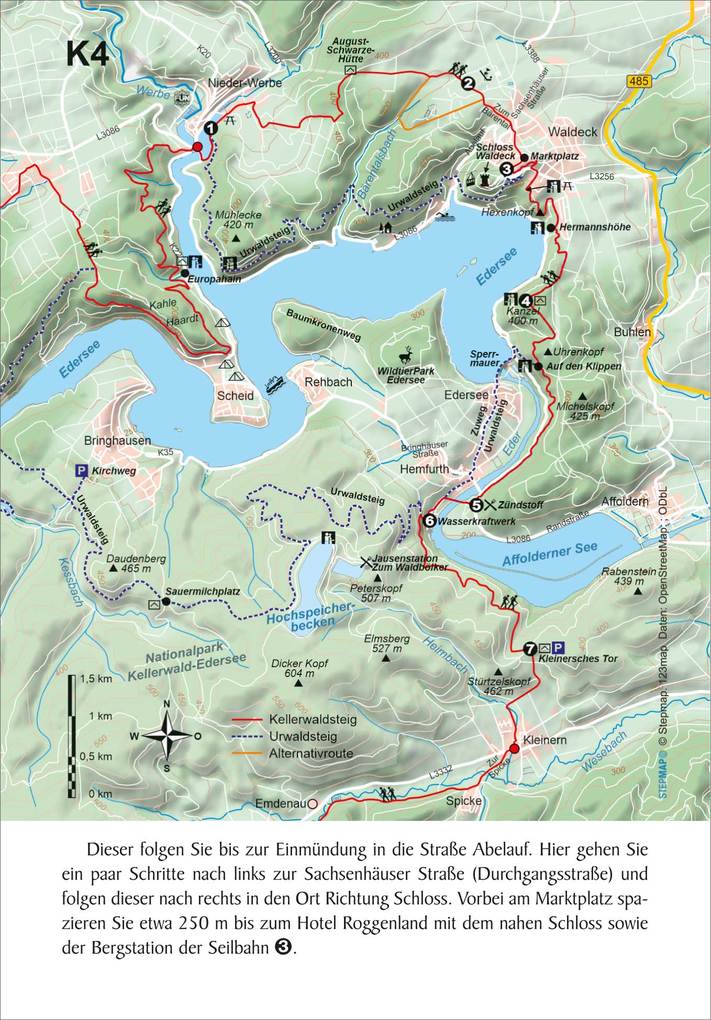 Weitere Ansicht: Kellerwaldsteig mit Urwaldsteig Edersee | Thorsten Hoyer