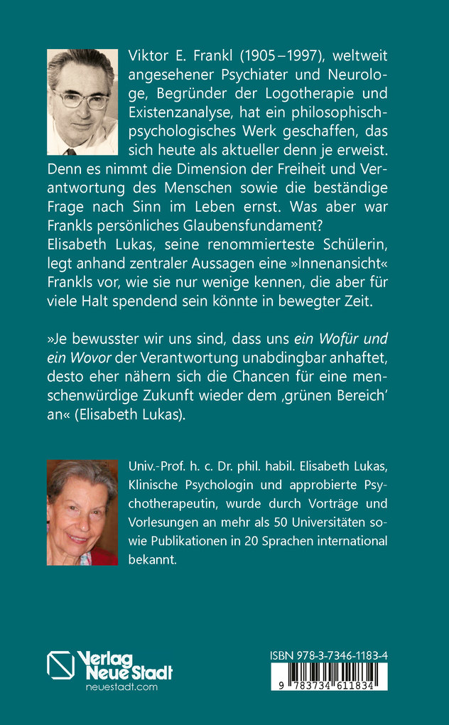Weitere Ansicht: Frankl und Gott | Elisabeth Lukas