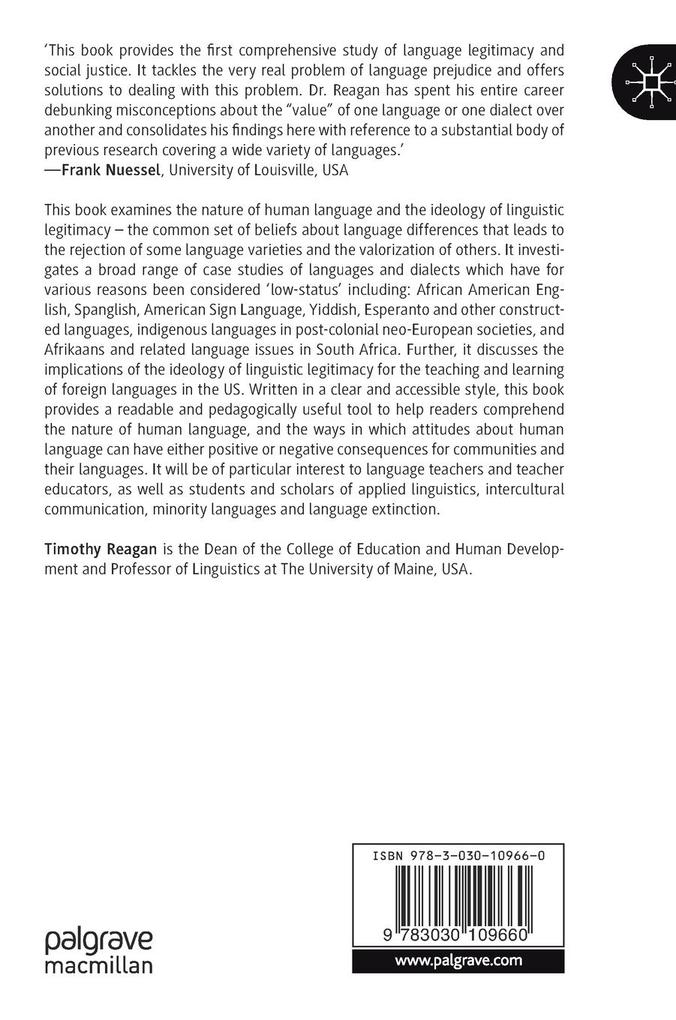 Weitere Ansicht: Linguistic Legitimacy and Social Justice | Timothy Reagan