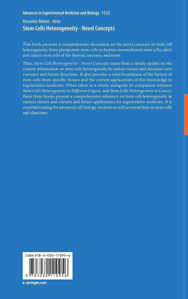 Weitere Ansicht: Stem Cells Heterogeneity - Novel Concepts