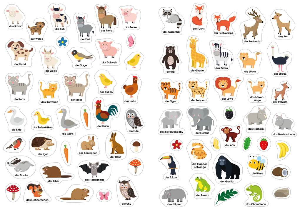 Weitere Ansicht: Mein erstes Bildwörter-Stickerbuch - Tiere
