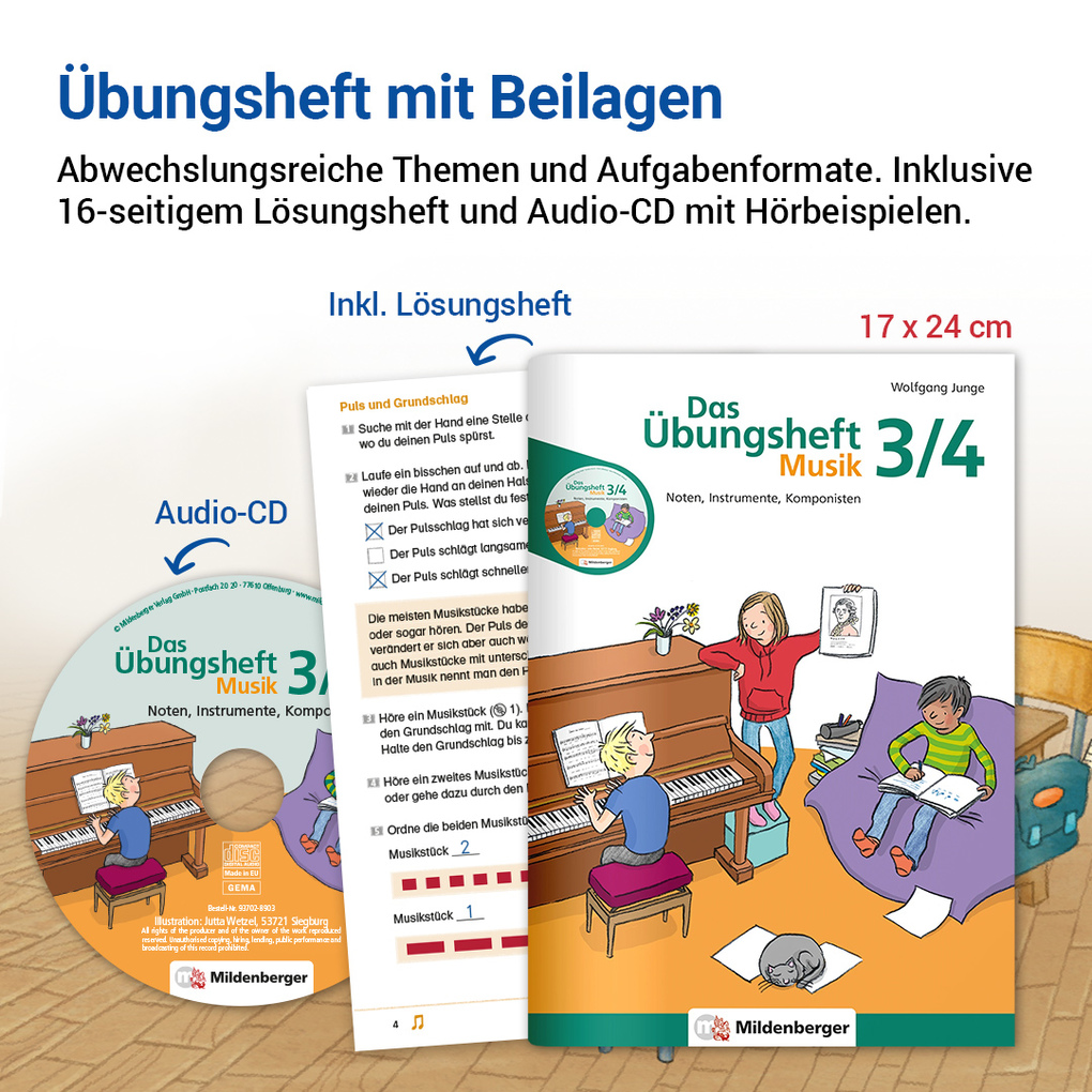 Weitere Ansicht: Das Übungsheft Musik 3/4 | Wolfgang Junge