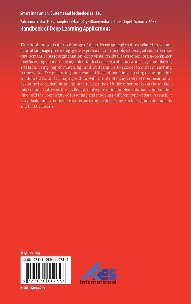 Weitere Ansicht: Handbook of Deep Learning Applications