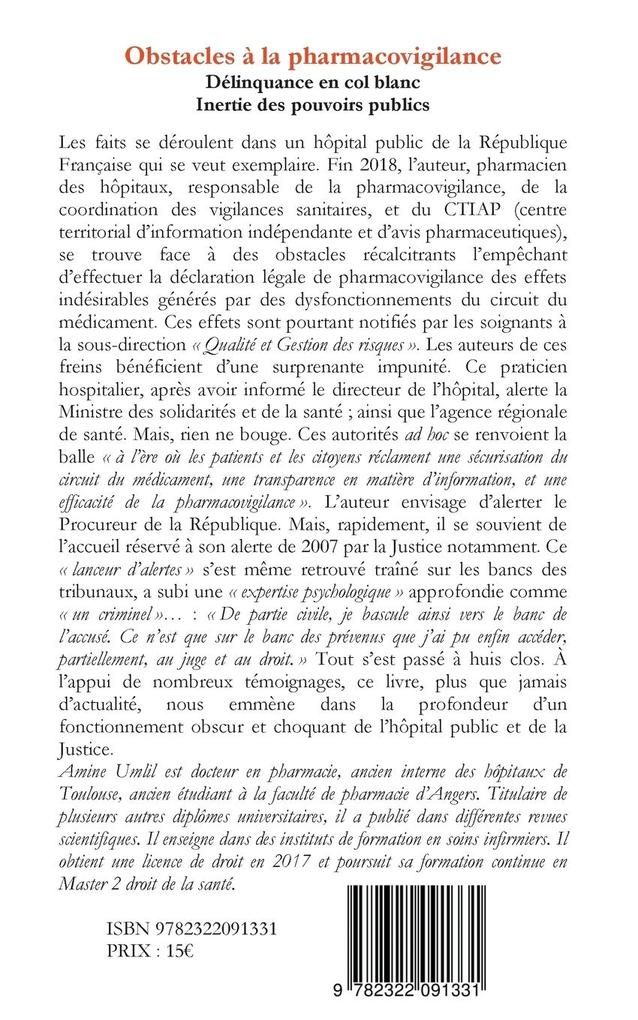 Weitere Ansicht: Obstacles à la pharmacovigilance | Amine Umlil