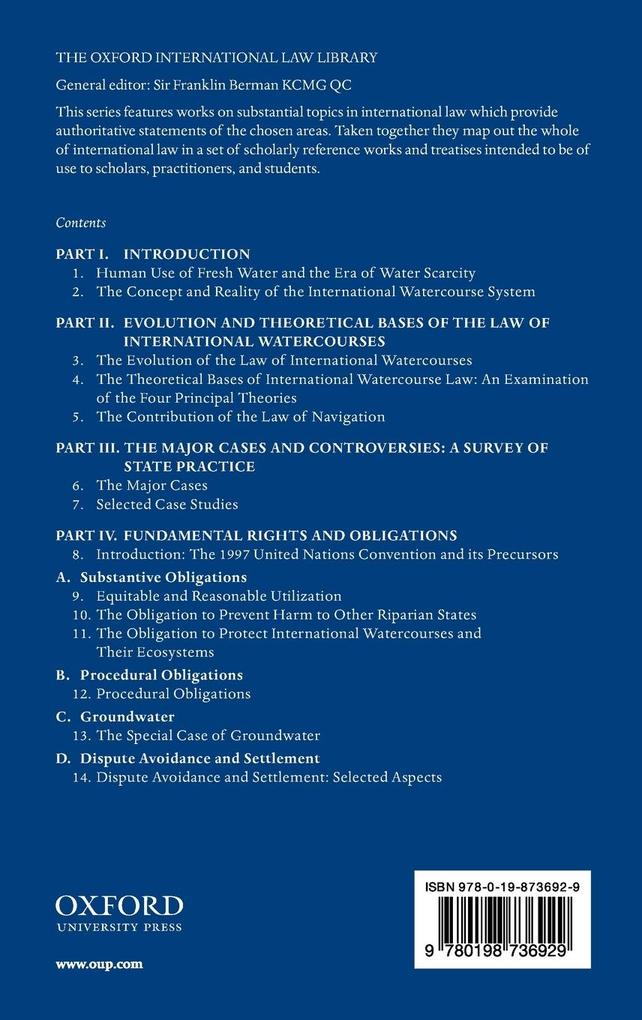 Weitere Ansicht: The Law of International Watercourses | Stephen C Mccaffrey