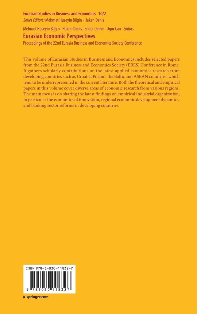 Weitere Ansicht: Eurasian Economic Perspectives