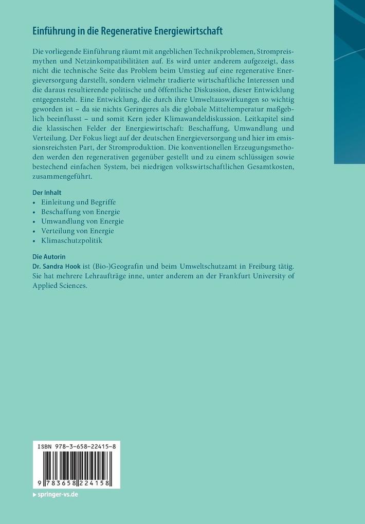 Weitere Ansicht: Einführung in die Regenerative Energiewirtschaft | Sandra Hook