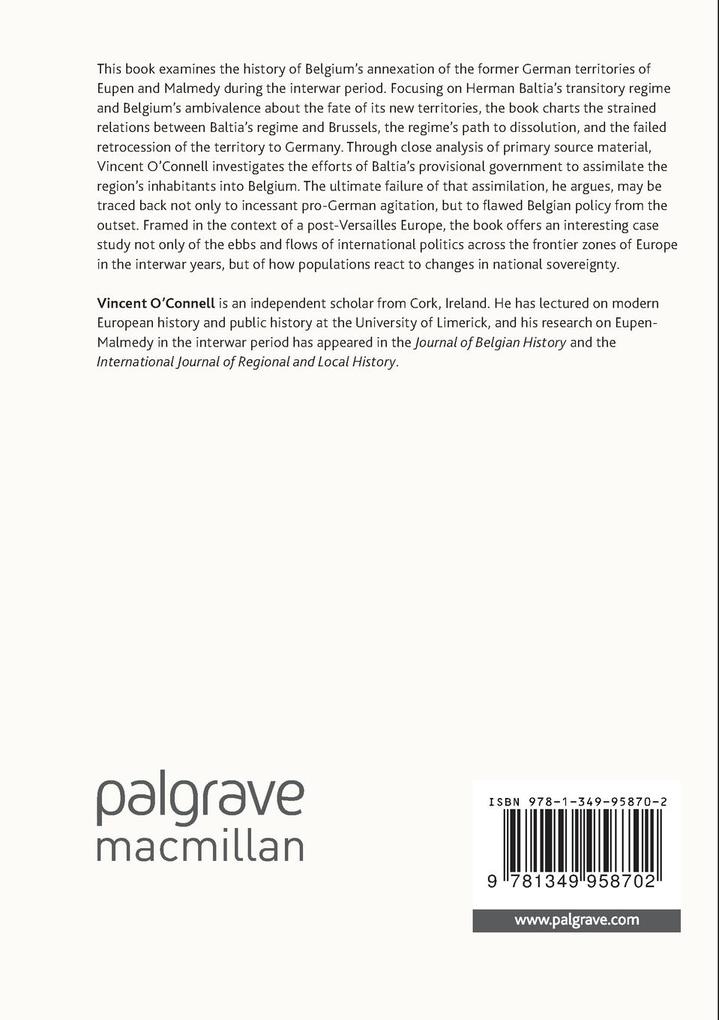 Weitere Ansicht: The Annexation of Eupen-Malmedy | Vincent O'Connell