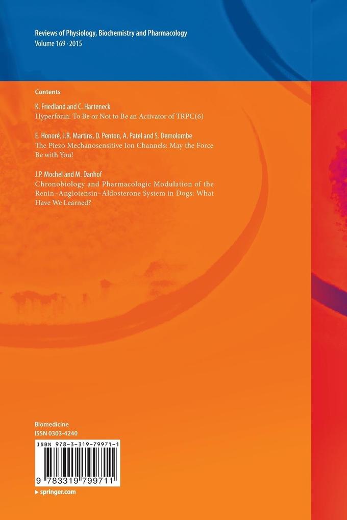 Weitere Ansicht: Reviews of Physiology, Biochemistry and Pharmacology Vol. 169