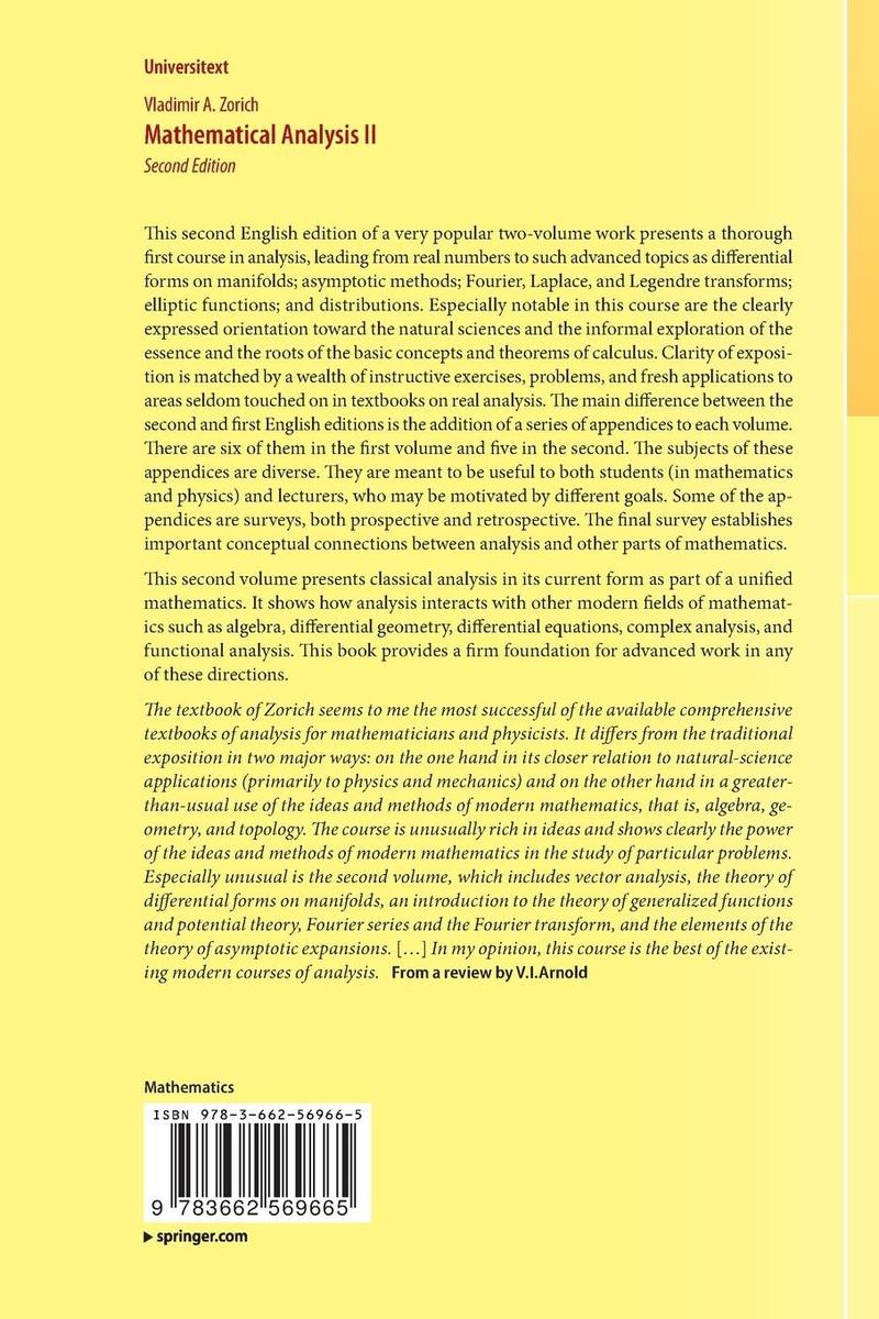 Weitere Ansicht: Mathematical Analysis II | V. A. Zorich