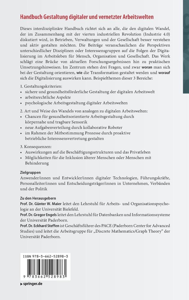 Weitere Ansicht: Handbuch Gestaltung digitaler und vernetzter Arbeitswelten