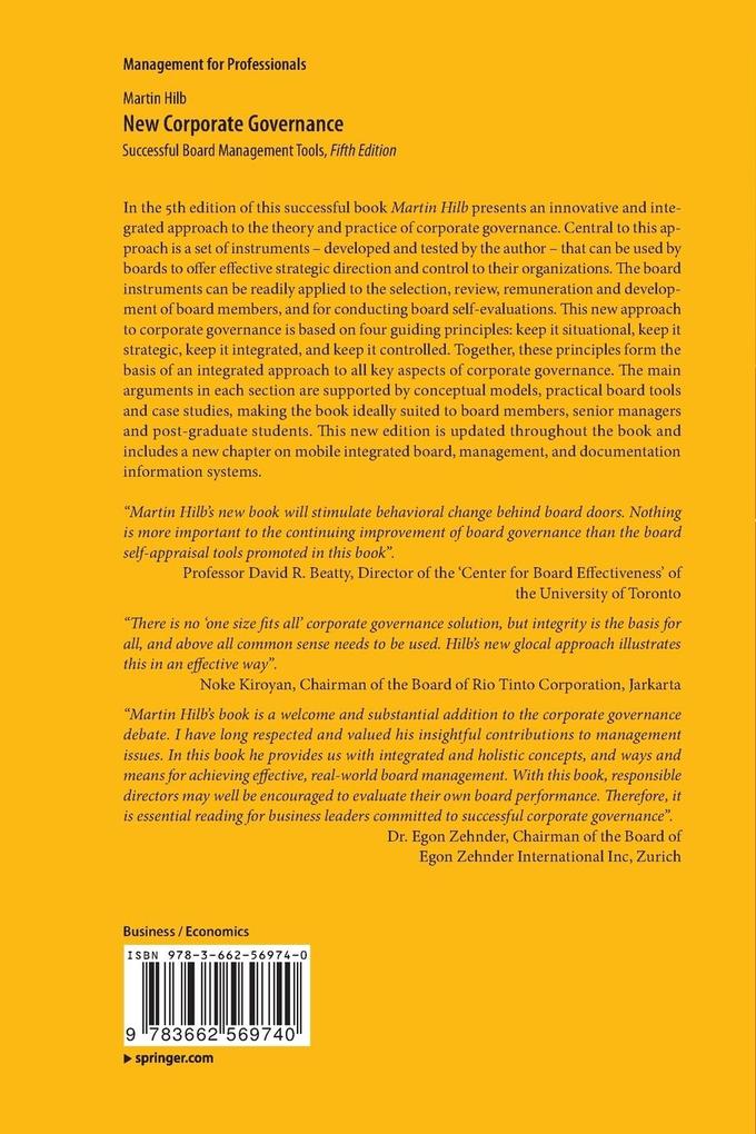 Weitere Ansicht: New Corporate Governance | Martin Hilb