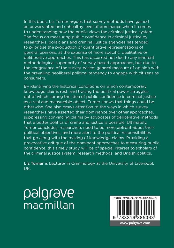 Weitere Ansicht: Public Confidence in Criminal Justice | Elizabeth R. Turner