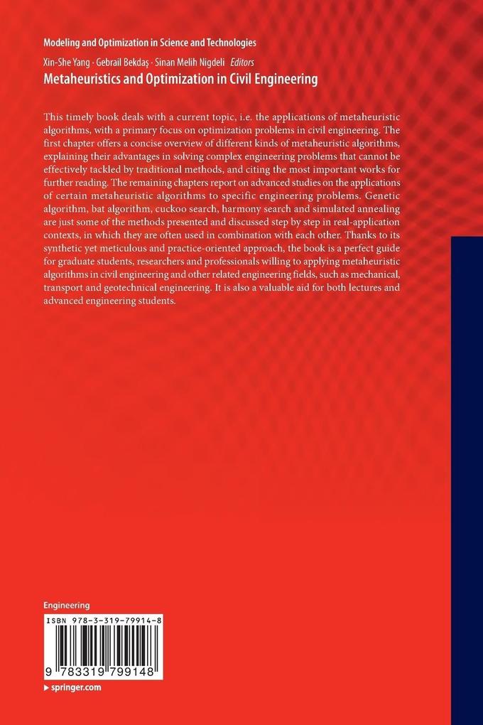 Weitere Ansicht: Metaheuristics and Optimization in Civil Engineering