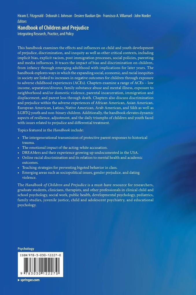 Weitere Ansicht: Handbook of Children and Prejudice