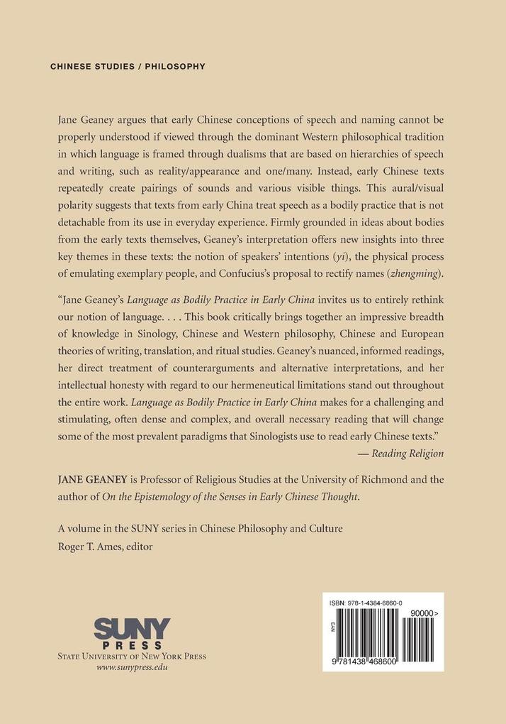 Weitere Ansicht: Language as Bodily Practice in Early China | Jane Geaney