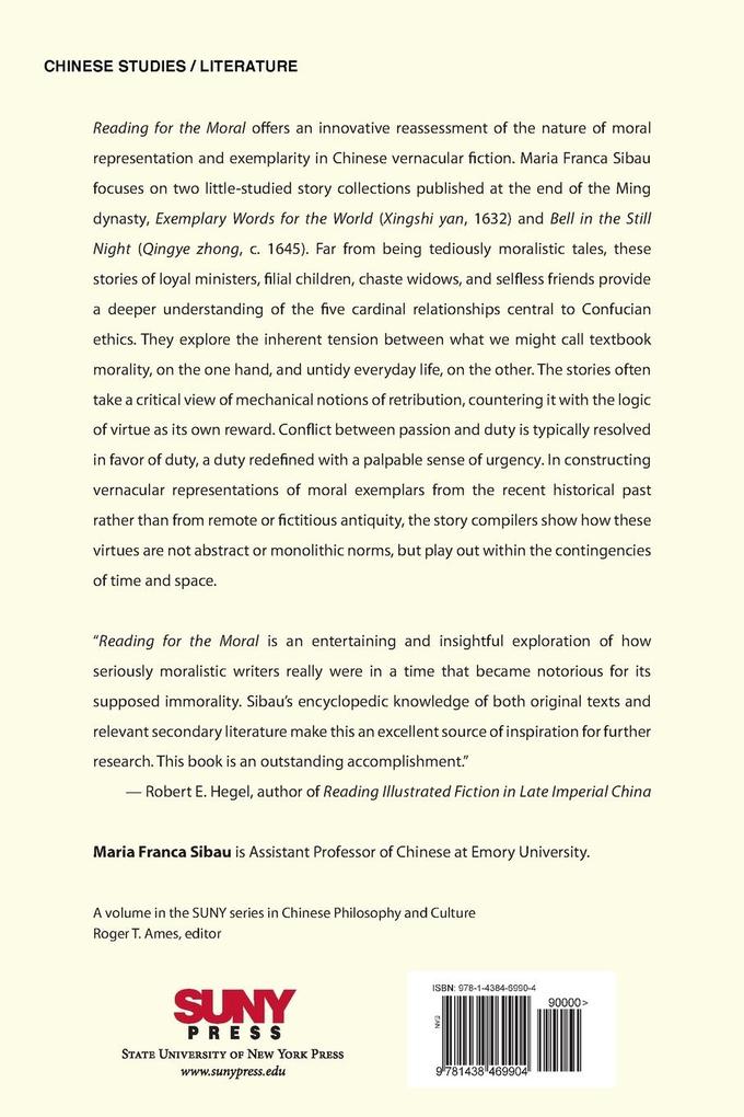 Weitere Ansicht: Reading for the Moral | Maria Franca Sibau