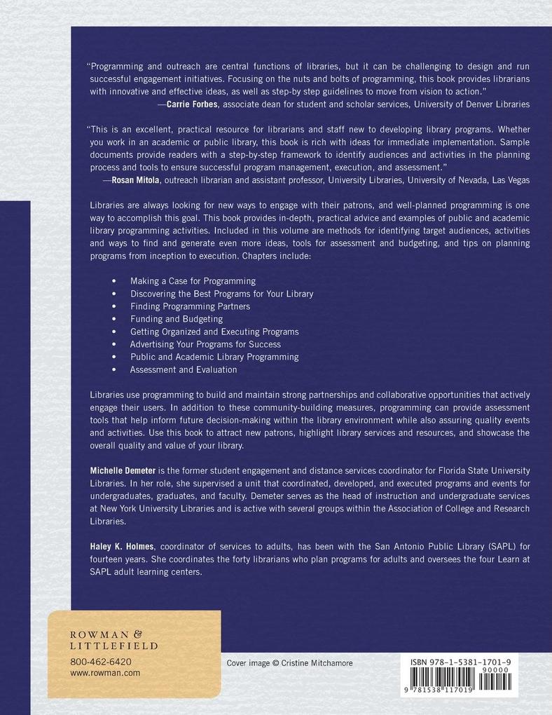Weitere Ansicht: Library Programming Made Easy | Michelle Demeter, Haley K. Holmes