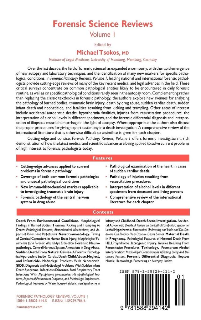 Weitere Ansicht: Forensic Pathology Reviews | Michael Tsokos