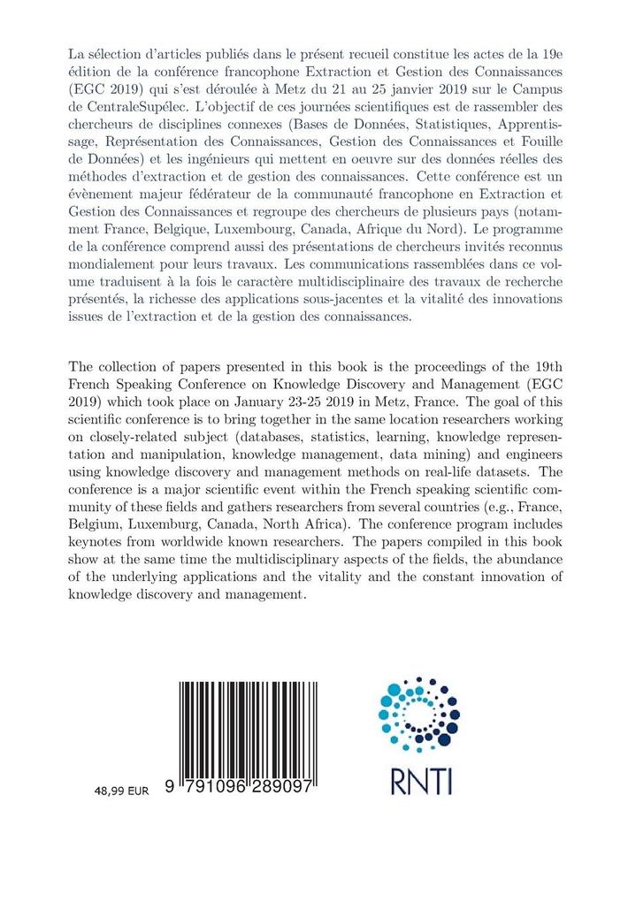 Weitere Ansicht: Extraction et Gestion des Connaissances | Lydia Boudjeloud-Assala