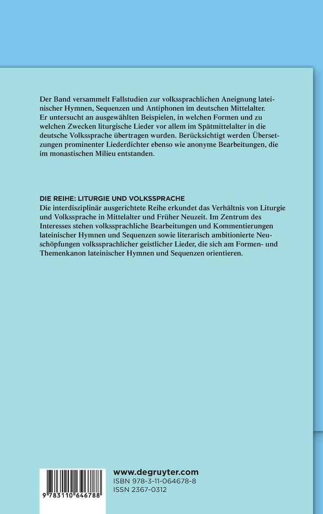 Weitere Ansicht: Hymnus, Sequenz, Antiphon
