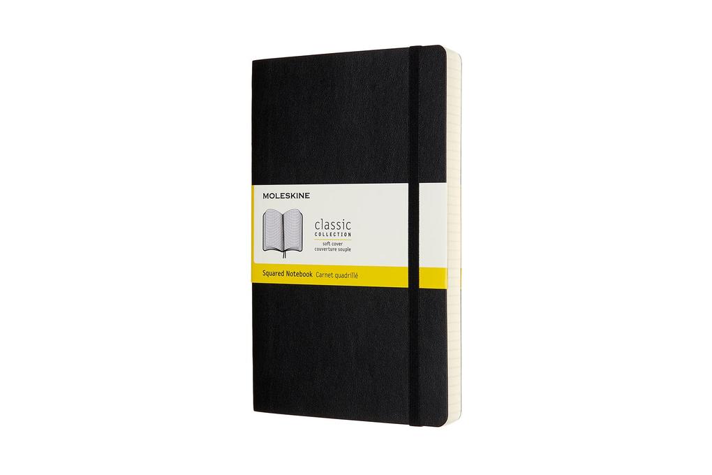 Produktbild: Moleskine Notizbuch Large/A5, Kariert, Erweiterte Seitenanzahl, Schwarz