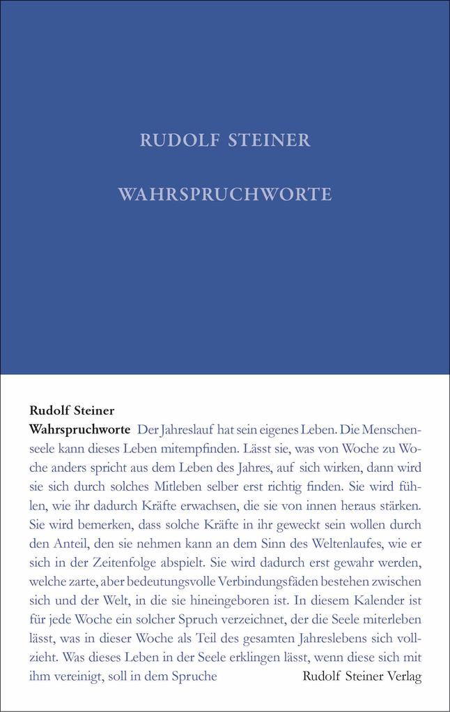 Produktbild: Wahrspruchworte | Rudolf Steiner