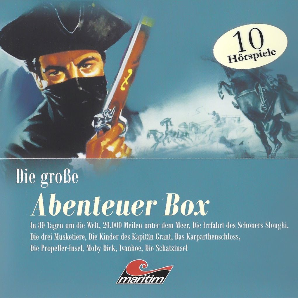 Produktbild: Die große Abenteuerbox, Die große "Maritim"-Abenteuerbox | Robert Louis Stevenson, Sir Walter Scott, Herman Melville, Jules Verne, Alexandre Dumas