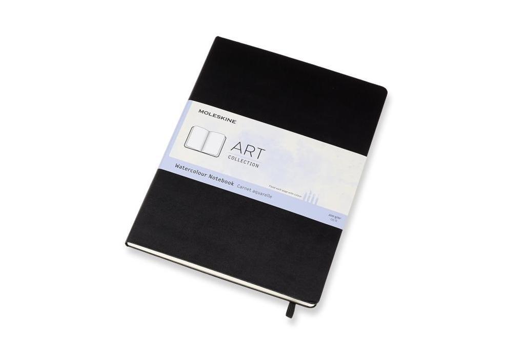 Weitere Ansicht: Moleskine Aquarell-Notizbuch A4, 200g-Aquarellpapier, Schwarz