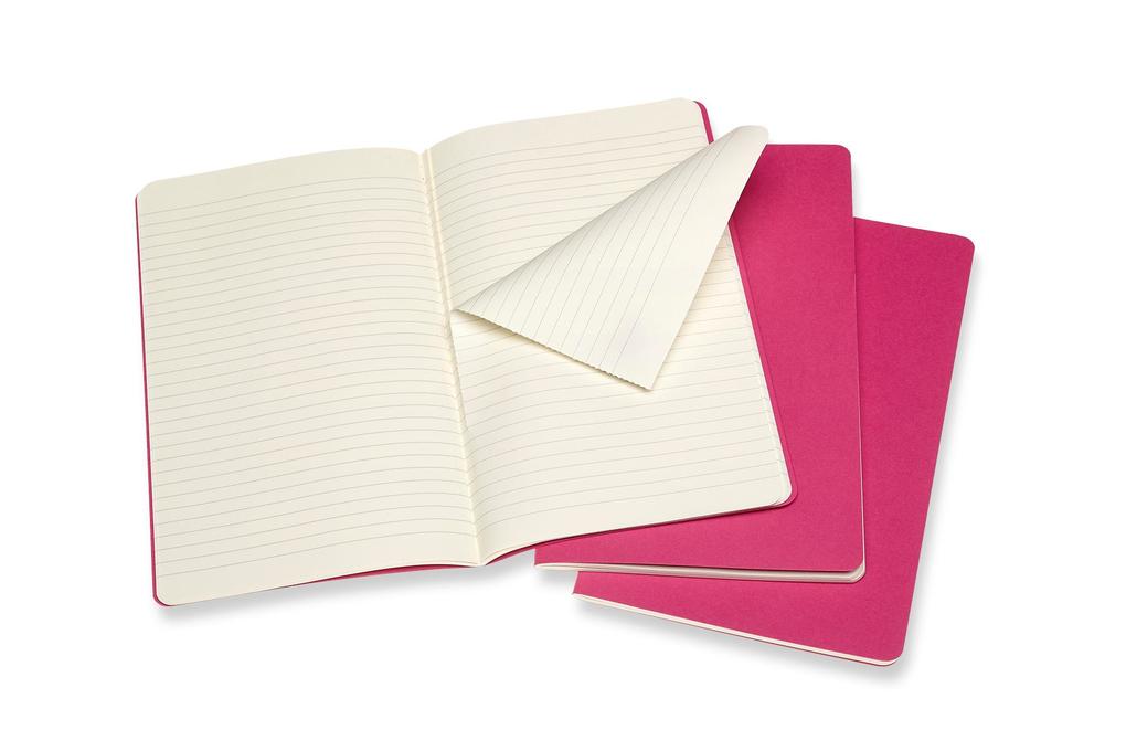 Weitere Ansicht: Moleskine Cahier Large/A5, 3er Set, Liniert, Kinetisches Pink