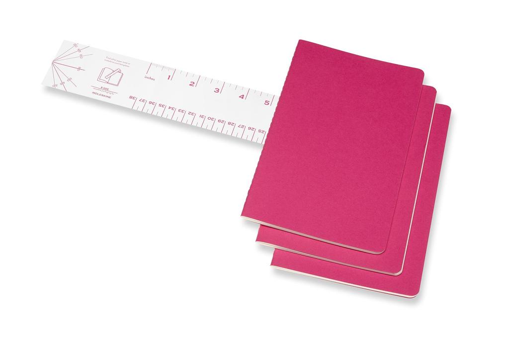 Weitere Ansicht: Moleskine Cahier Large/A5, 3er Set, Liniert, Kinetisches Pink