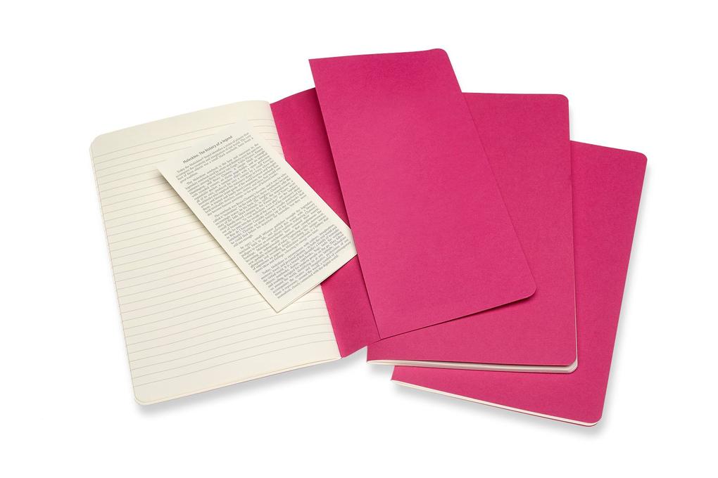 Weitere Ansicht: Moleskine Cahier Large/A5, 3er Set, Liniert, Kinetisches Pink