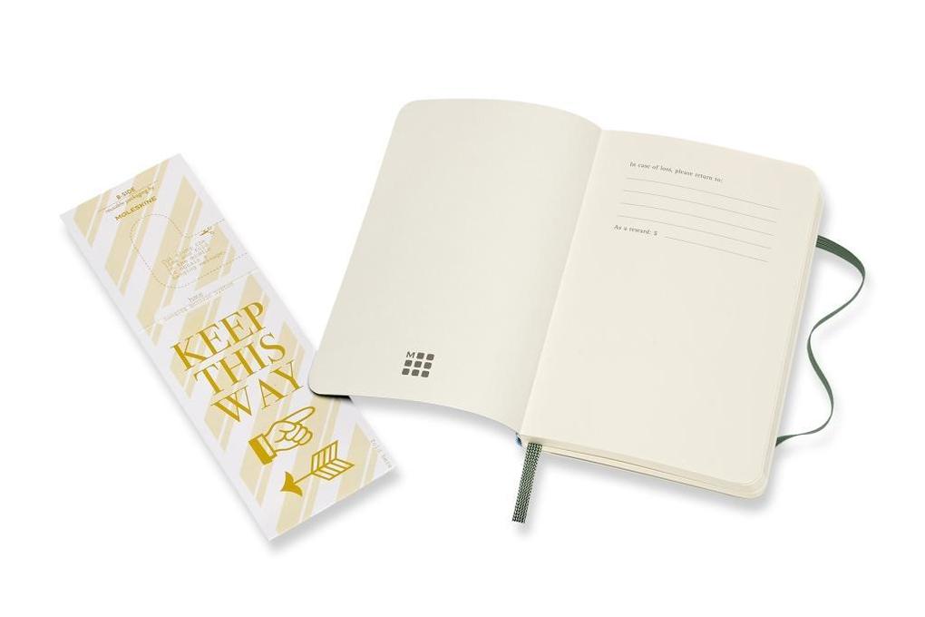 Weitere Ansicht: Moleskine Notizbuch Pocket/A6, Blanko, Myrtengrün