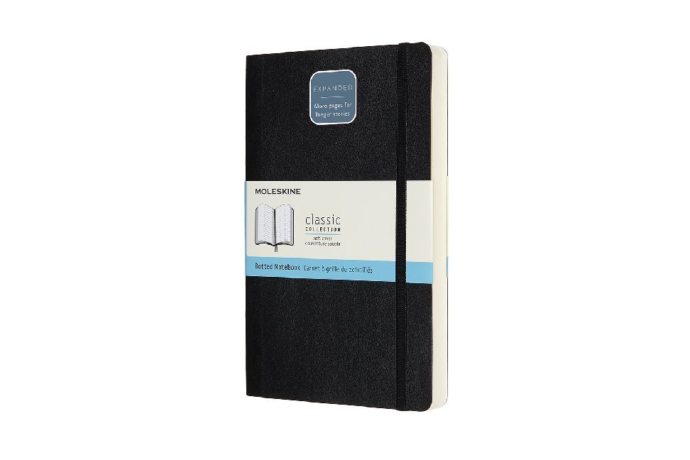 Weitere Ansicht: Moleskine Notizbuch Large/A5, Punktraster, Erweiterte Seitenanzahl, Schwarz