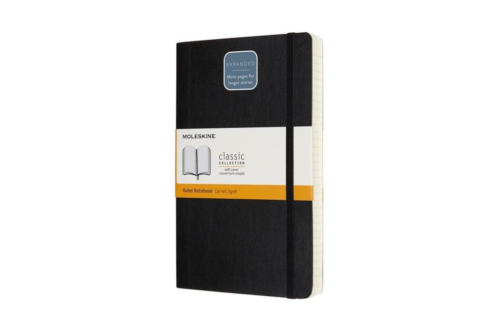 Weitere Ansicht: Moleskine Notizbuch Large/A5, Liniert, Erweiterte Seitenanzahl, Schwarz