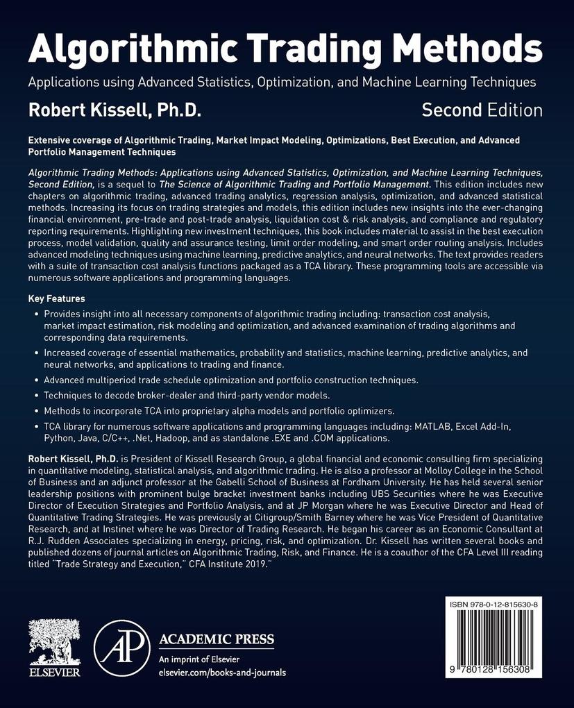 Weitere Ansicht: Algorithmic Trading Methods | Robert Kissell
