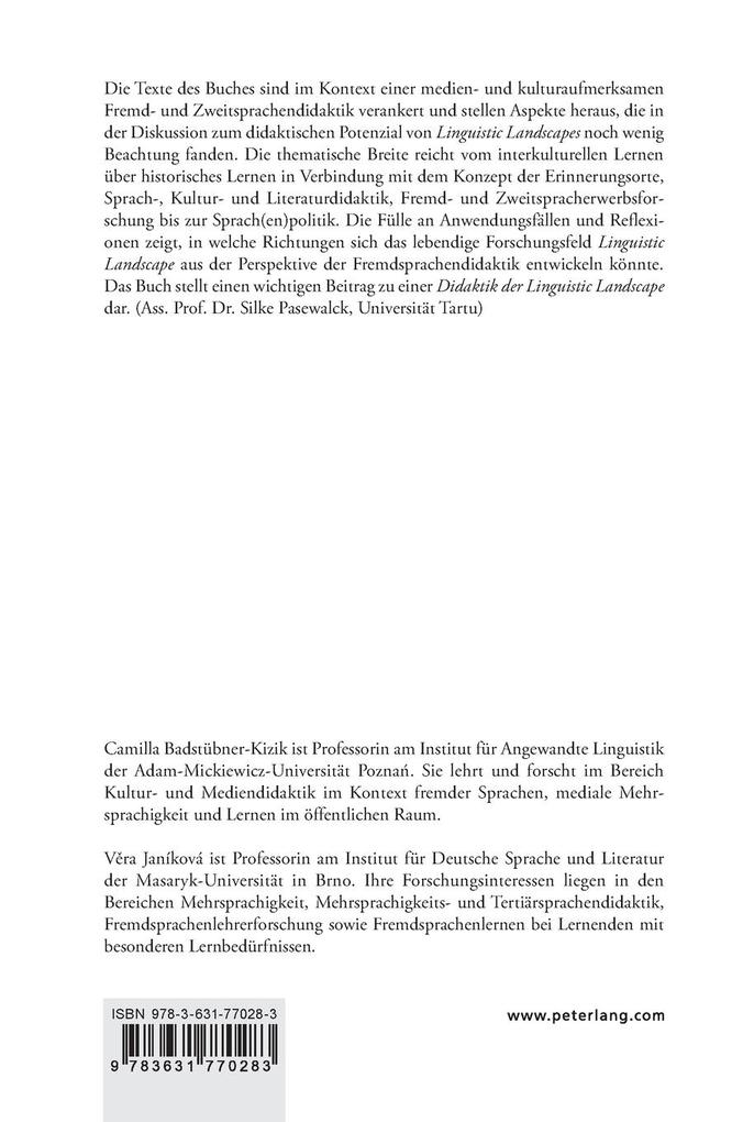 Weitere Ansicht: 'Linguistic Landscape' und Fremdsprachendidaktik