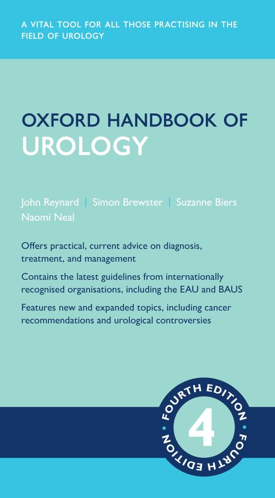 Produktbild: Oxford Handbook of Urology | John Reynard, Simon F. Brewster, Suzanne Biers, Naomi Laura Neal