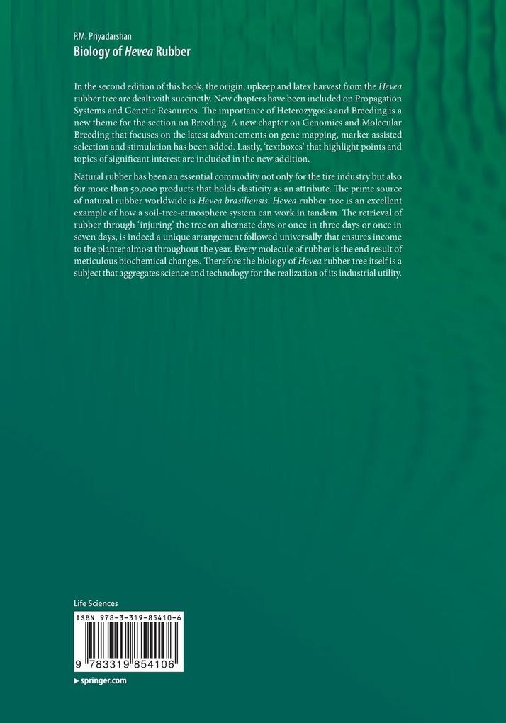 Weitere Ansicht: Biology of Hevea Rubber | P.M. Priyadarshan