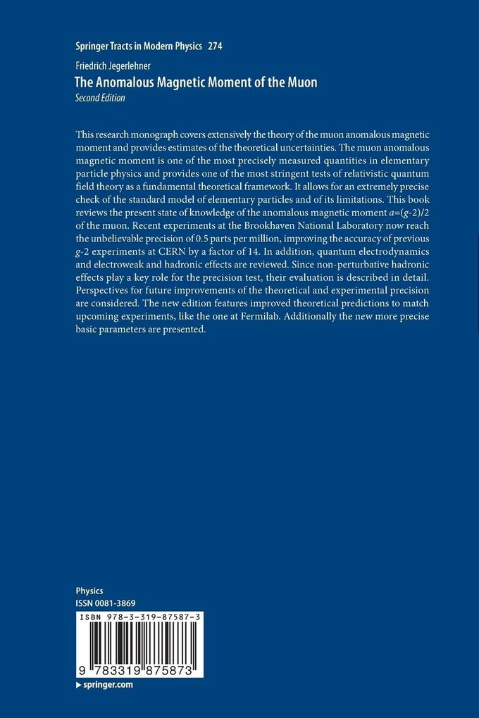 Weitere Ansicht: The Anomalous Magnetic Moment of the Muon | Friedrich Jegerlehner