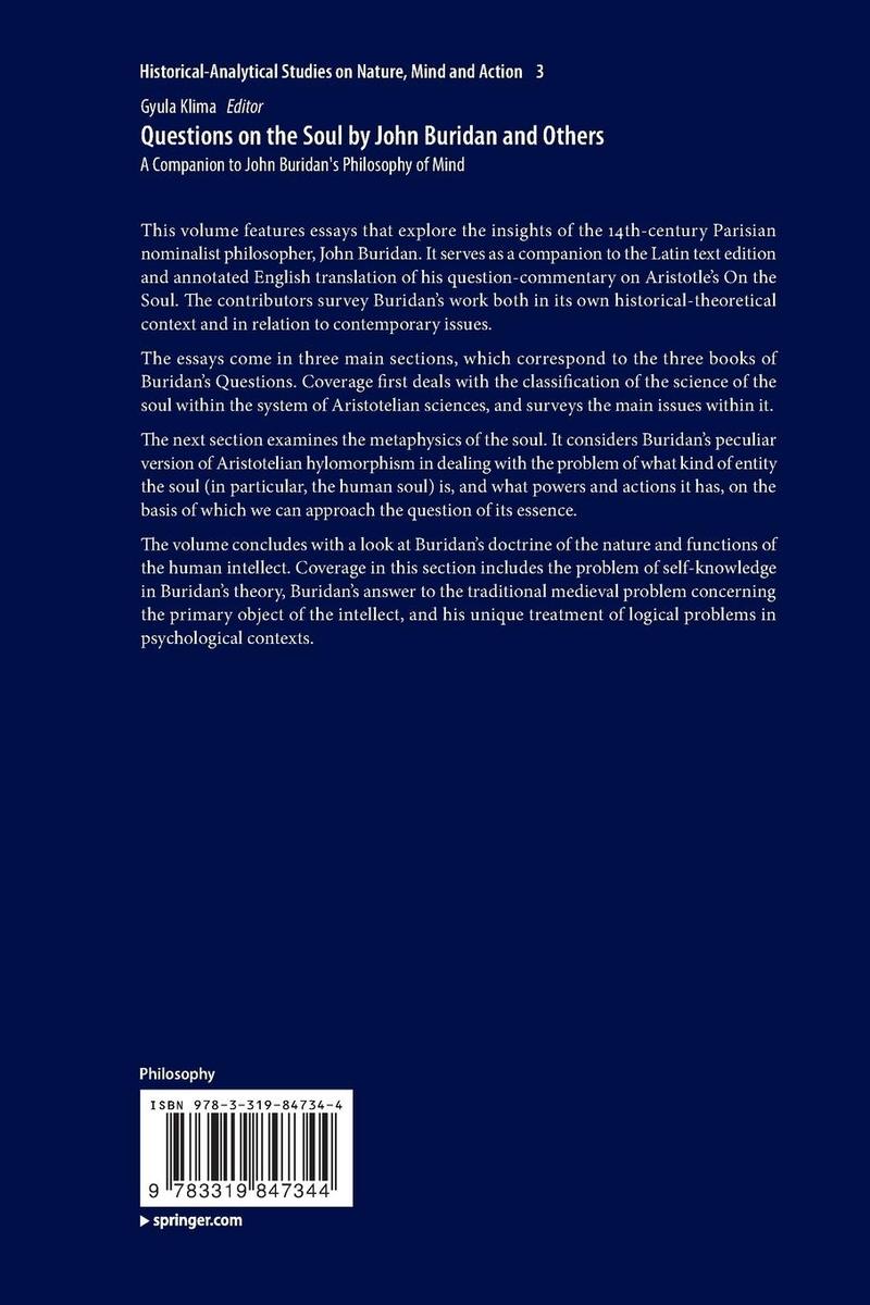 Weitere Ansicht: Questions on the Soul by John Buridan and Others