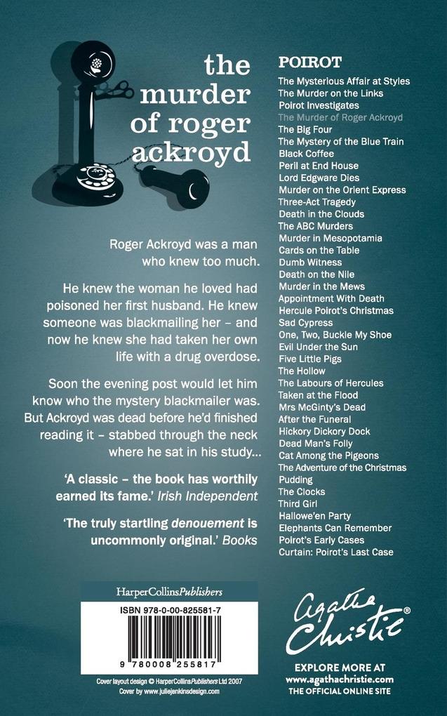 Weitere Ansicht: MURDER OF ROGER ACKRO_POIRO PB | Agatha Christie
