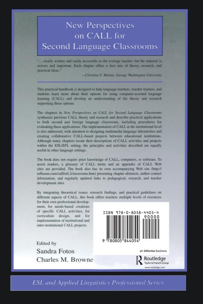 Weitere Ansicht: New Perspectives on CALL for Second Language Classrooms