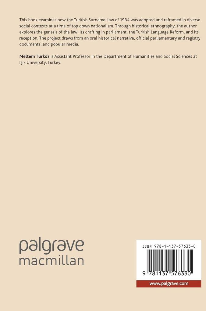 Weitere Ansicht: Naming and Nation-building in Turkey | Meltem Türköz