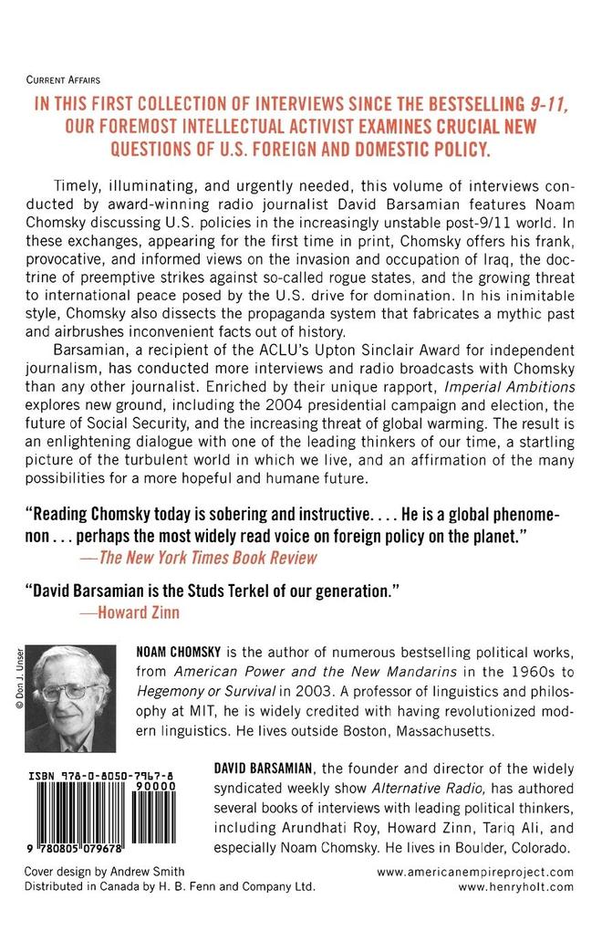 Weitere Ansicht: Imperial Ambitions | Noam Chomsky