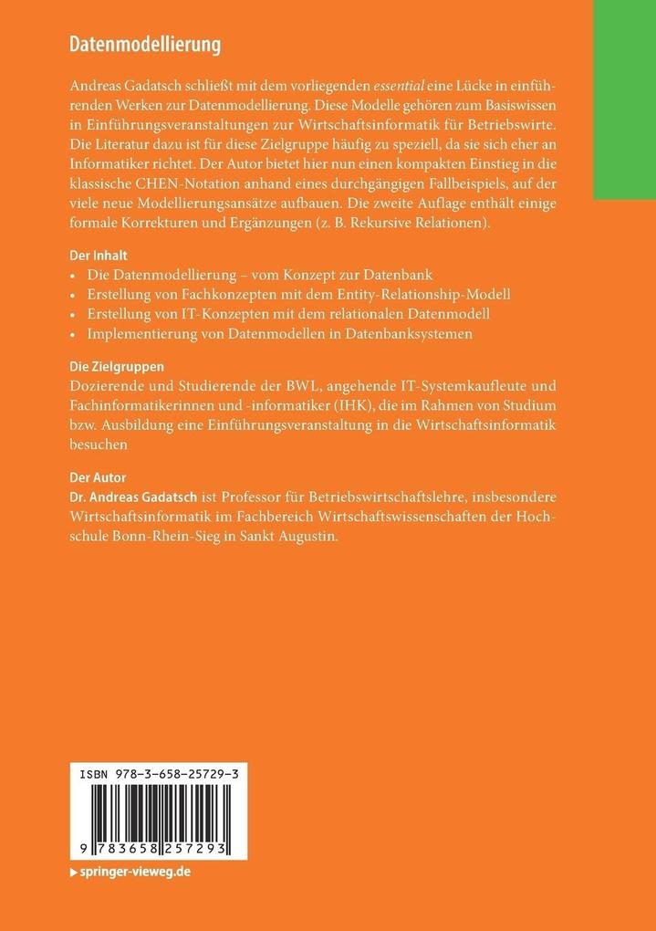 Weitere Ansicht: Datenmodellierung | Andreas Gadatsch